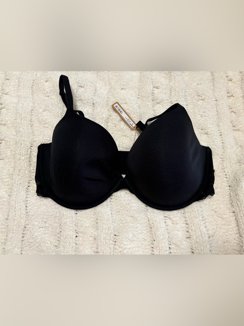 SKIMS Black - lightly lined plunge bra 42DDD
